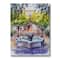 Designart - Small Fountain Picture With Trees In The Village - Country Canvas Wall Art Print